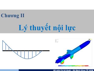 Bài giảng Cơ học ứng dụng - Chương 2: Lý thuyết nội lực - Lê Dương Hùng Anh