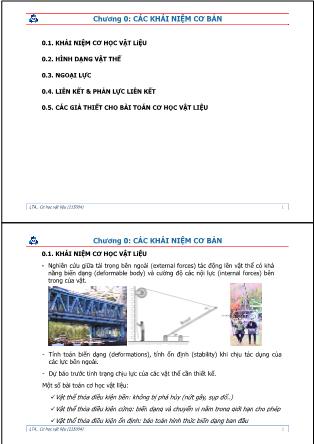 Bài giảng Cơ học vật liệu - Chương 0: Các khái niệm cơ bản