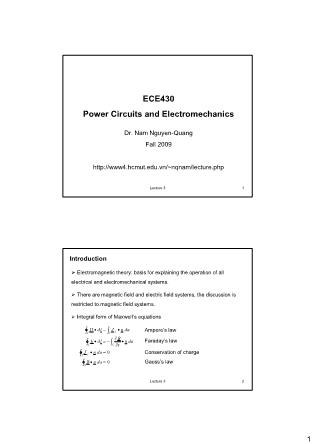 Bài giảng Power Circuits and Electromechanics - Lecture 3 - Nguyễn Quang Nam