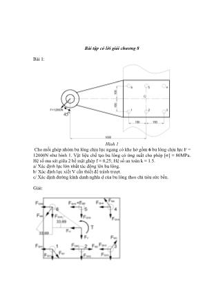 Bài tập Cơ học máy - Chương 8 (Có lời giải)