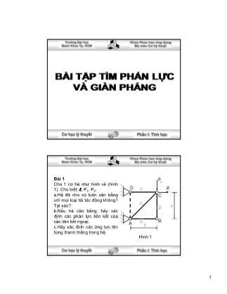 Bài tập tìm phản lực và giàn phẳng