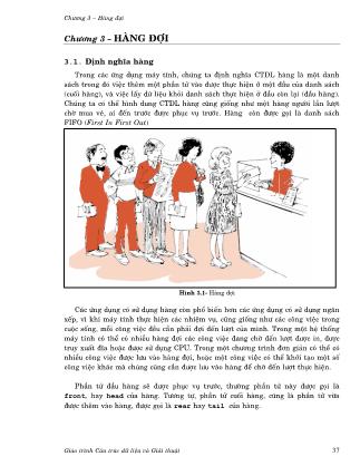 Giáo trình Cấu trúc dữ liệu và giải thuật - Phần 2: Các cấu trúc dữ liệu - Chương 3: Hàng đợi