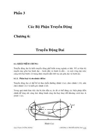 Giáo trình Cơ ứng dụng - Chương 6: Truyền động đai - Nguyễn Công Hòa