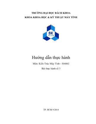 Hướng dẫn thực hành môn Kiến trúc máy tính - Bài thực hành số 4