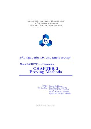 Tài liệu Cấu trúc rời rạc cho khoa học máy tính - Chapter 2: Proving Methods
