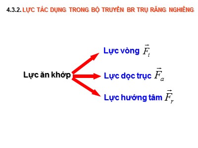 Bài giảng Chi tiết máy - Chương 4: Bộ truyền bánh răng - Bùi Trọng Hiếu (Phần 4)