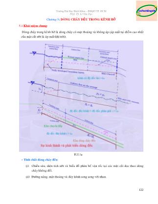 Bài giảng Cơ lưu chất - Chương 5: Dòng chảy đều trong kênh hở - Lê Văn Dực