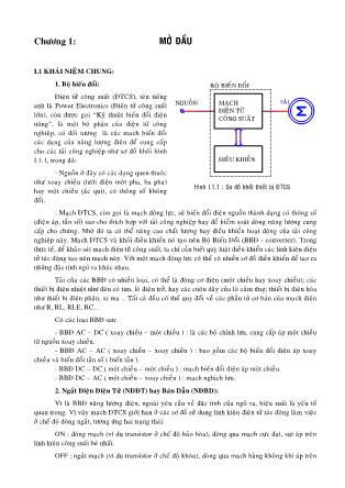 Bài giảng Điện tử công suất ứng dụng - Chương 1: Mở đầu