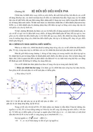 Bài giảng Điện tử công suất ứng dụng - Chương 3: Bộ biến đổi điều khiển pha