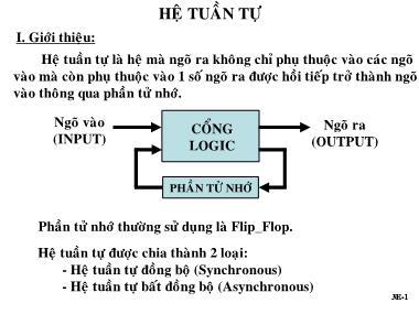 Bài giảng Kỹ thuật số - Chương 4: Hệ tuần tự - Nguyễn Trọng Luật