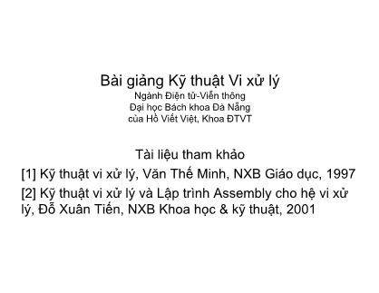 Bài giảng Kỹ thuật Vi xử lý - Chương 5: Thiết kế các cổng I/O - Hồ Viết Việt