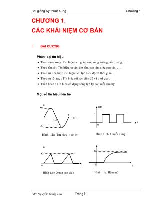 Bài giảng Kỹ thuật xung - Chương 1: Các khái niệm cơ bản