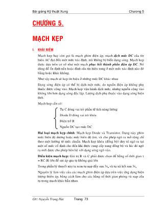 Bài giảng Kỹ thuật Xung - Chương 5: Mạch kẹp