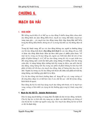 Bài giảng Kỹ thuật Xung - Chương 6: Mạch đa hài