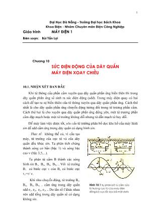 Bài giảng Máy điện 1 - Chương 10: Sức điện động của dây quấn máy điện xoay chiều - Bùi Tấn Lợi