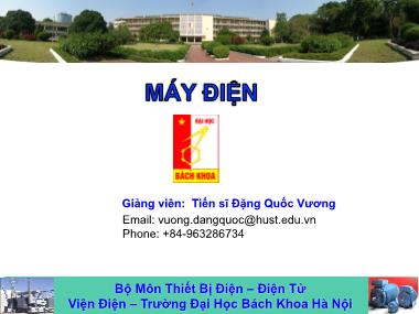 Bài giảng Máy điện - Chương 3: Máy điện không đồng bộ - Đặng Quốc Vương