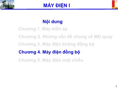 Bài giảng Máy điện - Chương 4: Máy điện đồng bộ - Đặng Quốc Vương