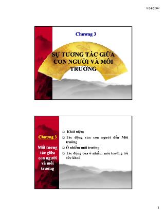 Bài giảng Môi trường và con người - Chương 3: Sự tương tác giữa con người và môi trường - Đào Thị Việt Hương