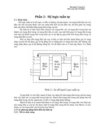 Bài giảng Vi mạch số - Phần 2: Hệ logic tuần tự - Ngô Văn Bình