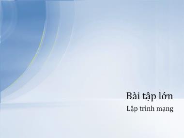 Bài tập lớn Lập trình mạng