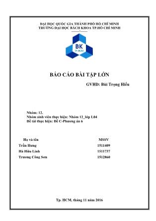 Báo cáo Bài tập lớn - Bùi trọng hiếu