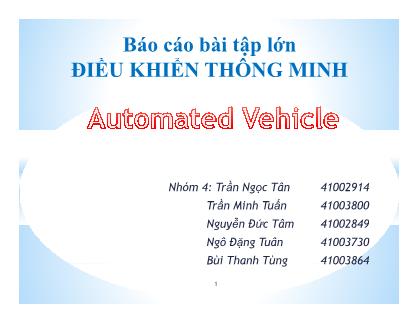 Báo cáo bài tập lớn Điều khiển thông min