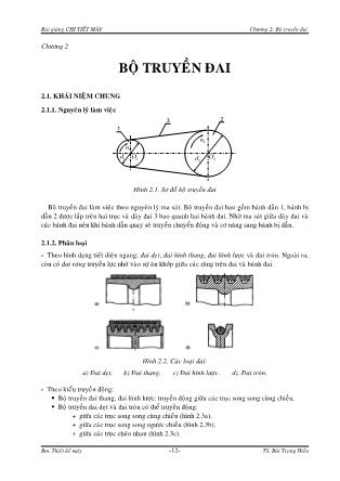 Giáo trình Chi tiết máy - Chương 2: Bộ truyền đai - Bùi Trọng Hiếu
