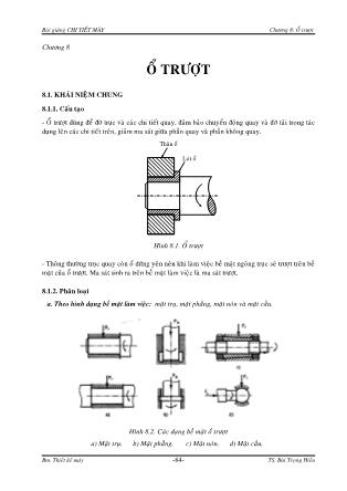 Giáo trình Chi tiết máy - Chương 8: Ổ trượt - Bùi Trọng Hiếu