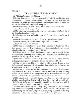 Giáo trình Điện công nghiệp - Chương 10: Trang bị điện máy xúc - Nguyễn Bê