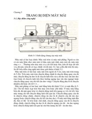 Giáo trình Điện công nghiệp - Chương 5: Trang bị điện máy mài - Nguyễn Bê