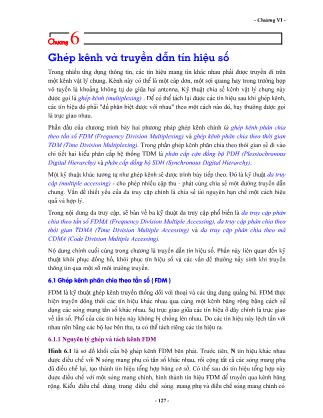 Giáo trình Kĩ thuật thông tin số - Chương 6: Ghép kênh và truyền dẫn tín hiệu số