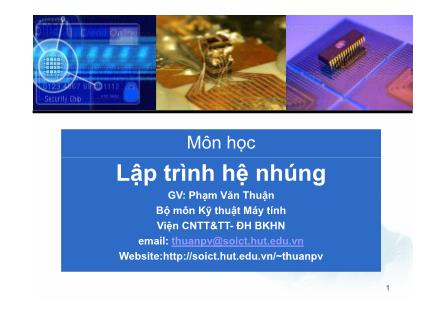 Giáo trình Lập trình hệ nhúng - Phạm Văn Thuận