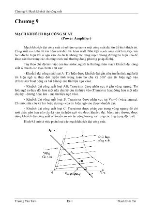 Giáo trình Mạch điện tử - Chương 9: Mạch khuếch đại công suất - Trương Văn Tám