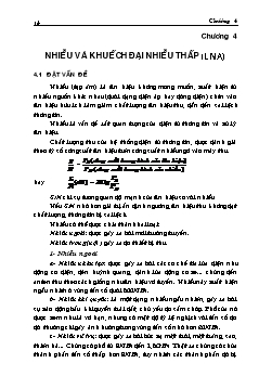 Giáo trình Mạch điện tử thông tin - Chương 4: Nhiễu và khuếch đại nhiễu thấp (LNA)