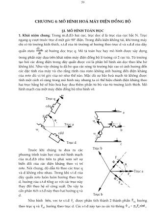 Giáo trình Mô hình hóa máy biến áp - Chương 4: Mô hình hoá máy điện đồng bộ