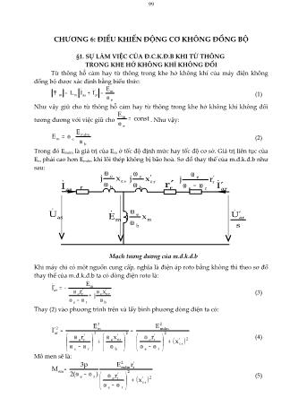 Giáo trình Mô hình hóa máy biến áp - Chương 6: Điều khiển động cơ không đồng bộ