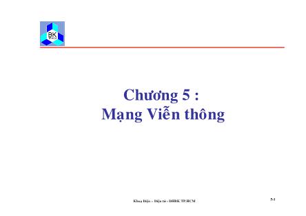 Giáo trình Truyền số liệu và mạng - Chương 5: Mạng Viễn thông