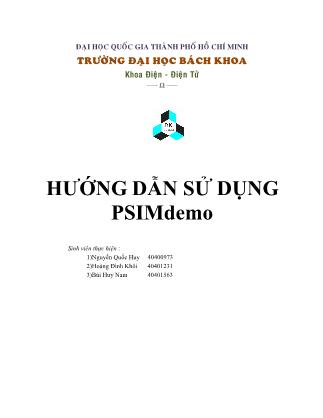 Hướng dẫn sử dụng PSIMdemo