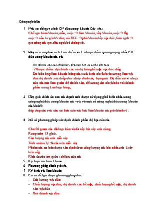 Một số câu hỏi ôn tập Công nghệ đúc