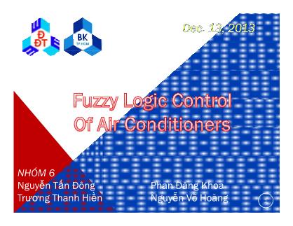 Tiểu luận Nhập môn điều khiển thông minh