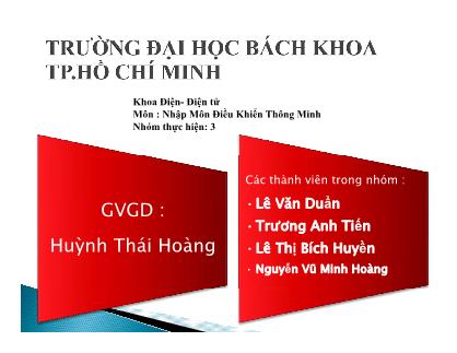 Tiểu luận Ứng dụng logic mờ điều khiển đèn trong ngôi nhà thông minh