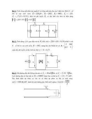Tổng hợp đề thi lý thuyết mạch 2