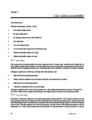 Bài giảng CoreJava - Chương 4: Các gói và giao diện