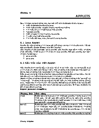Bài giảng CoreJava - Chương 6: Applets
