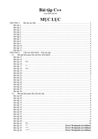 Bài tập Lập trình C++ - Lương Trần Hy Hiến