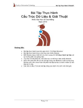 Bài tập thực hành Cấu trúc dữ liệu & giải thuật