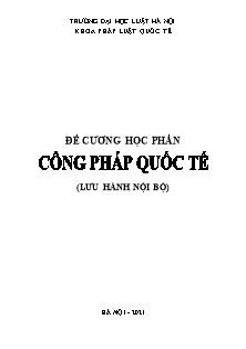 Đề cương học phần Công pháp quốc tế