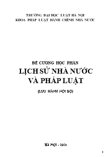 Đề cương học phần Lịch sử nhà nước và pháp luật