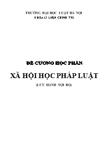 Đề cương học phần Xã hội học pháp luật