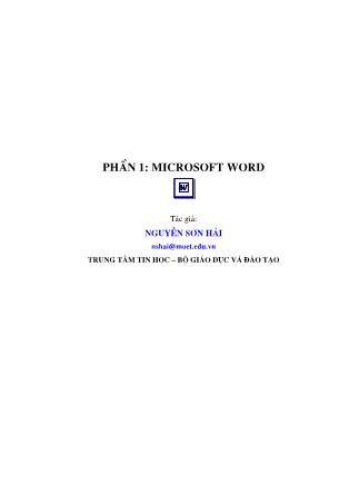 Giáo án Microsoft Word - Nguyễn Sơn Hải